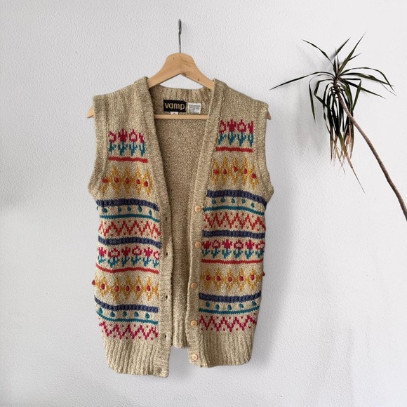 Vintage Knit Sweater Vest - Picture 1 of 5